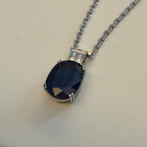 PTサファイア23.358ct ダイヤ0.66ctネックレス